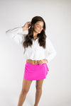 The Volley Skirt - V Waist Pleated Skirt w/ Built in Shorts