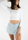The Volley Skirt - V Waist Pleated Skirt w/ Built in Shorts